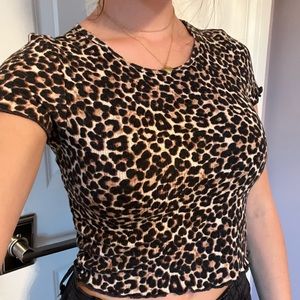 American eagle xs cheetah print top